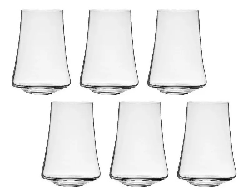 Jogo 6 Copos Crystal Titânio Bohemia Xtra Alto 400 ml