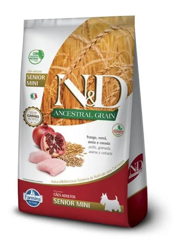 Ração N&D Ancestral Frango Sênior Mini Cães 2,5kg