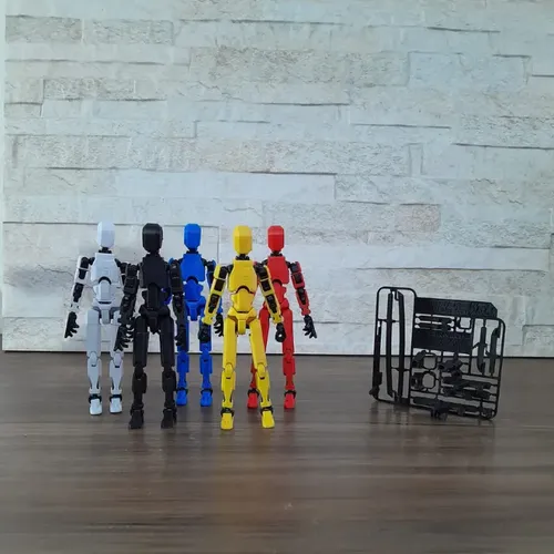 Kit 5 Unidades De Boneco Dummy Articulado Com Kit De Arma