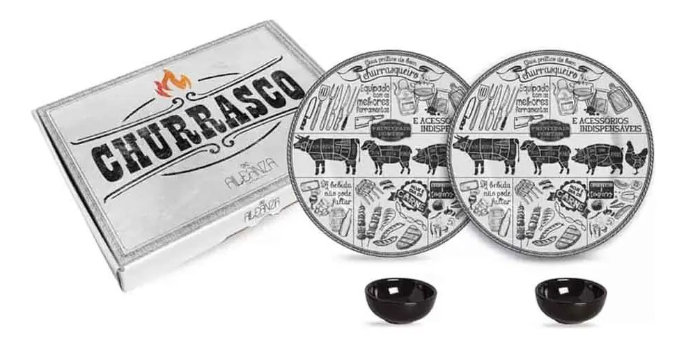 Kit Sobremesa Churrasco 3 Alleanza 4 Pçs