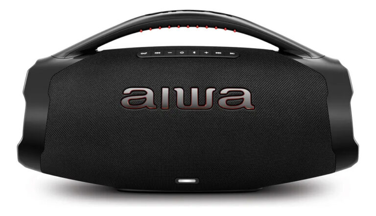 Caixa De Som Boombox Aiwa AWS-BBS-01-B 200w IP66 30hs De Bateria
