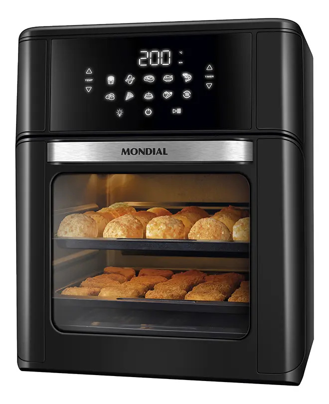 Fritadeira Air Fry Forno Oven 12 Litros Mondial Preto