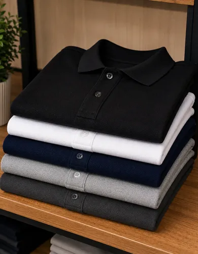Kit 5 Camisas Gola Polo Masculina Blusa Slim Atacado Piquet