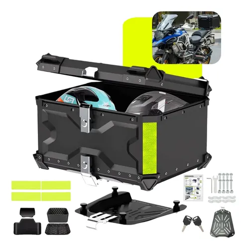 Bau Para Moto 65l Alumínio Base Universal Top Case Maletero
