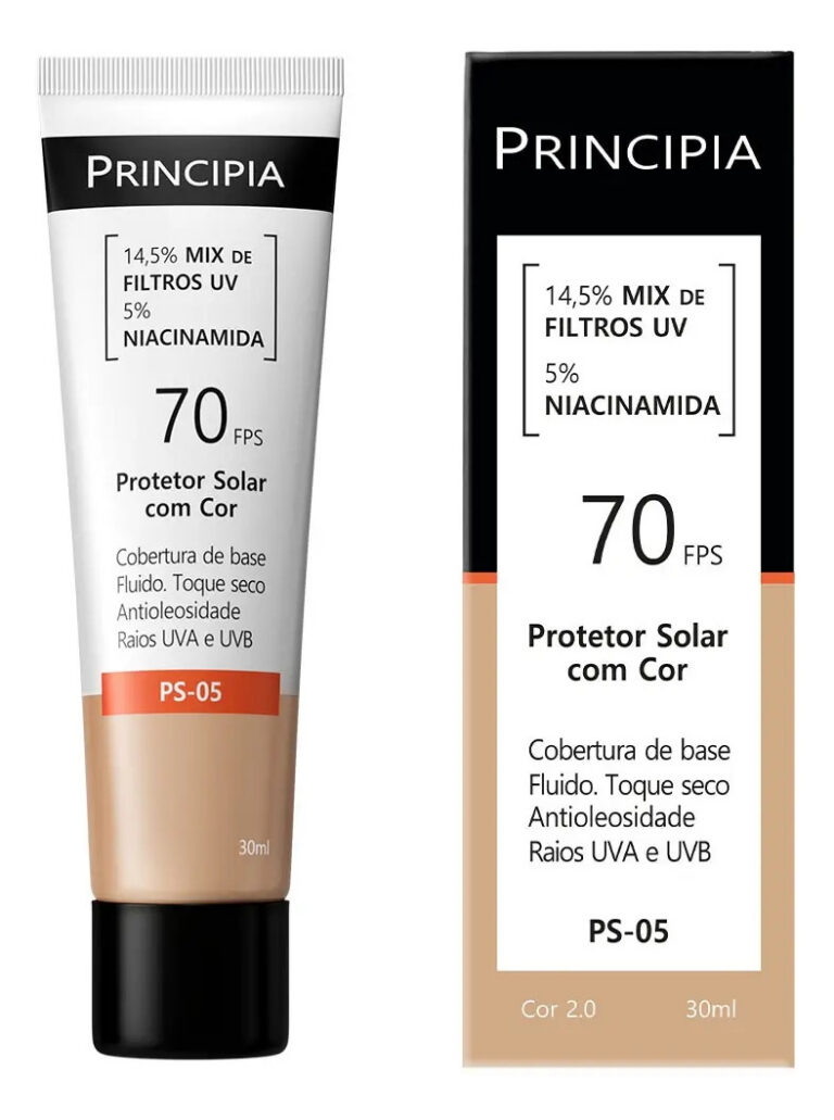 Protetor Uv Principia Skincare Com Cor 2 Ps05 Fps70 30ml