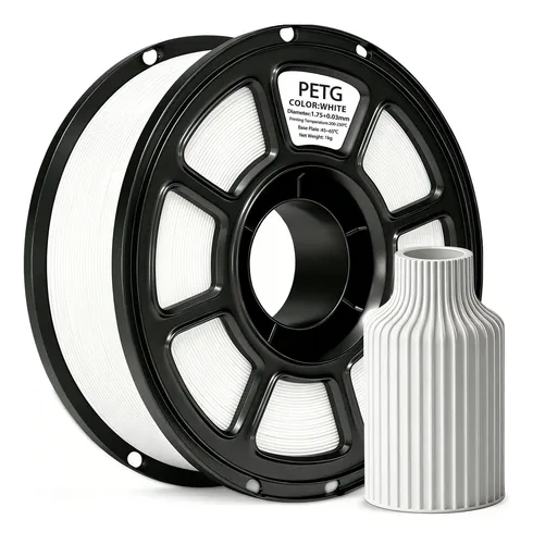 Filamento Petg 1,75mm 1kg Para Impressora 3d Branco Ou Preto