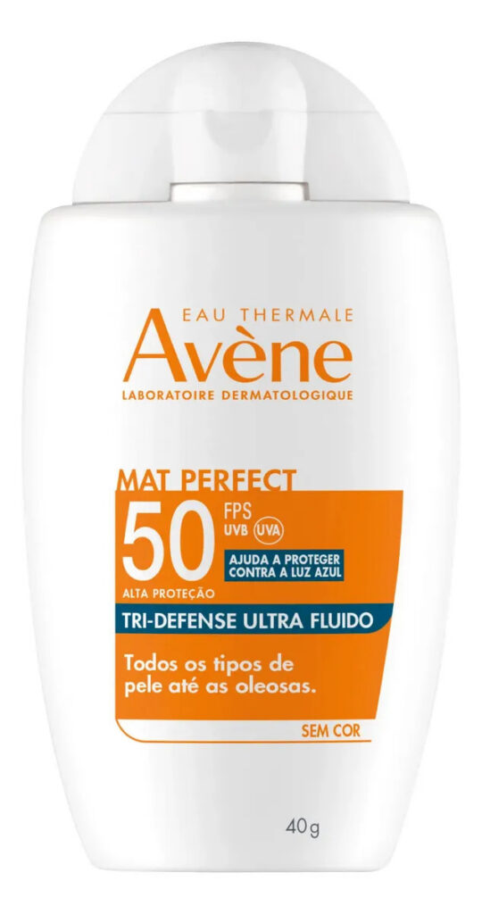 Avène Mat Perfect Tri-Defense Ultra Fluido FPS50 Protetor Solar Sem Cor 40g