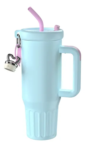 Copo Térmico Inóx 1200ml Anti-vazamento Com Tampa E Canudo