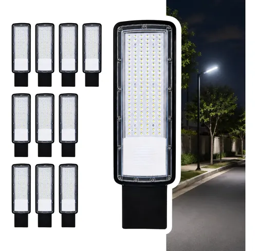 Kit 10 Luminária Led P/ Poste 300w Iluminação Publica Bivolt