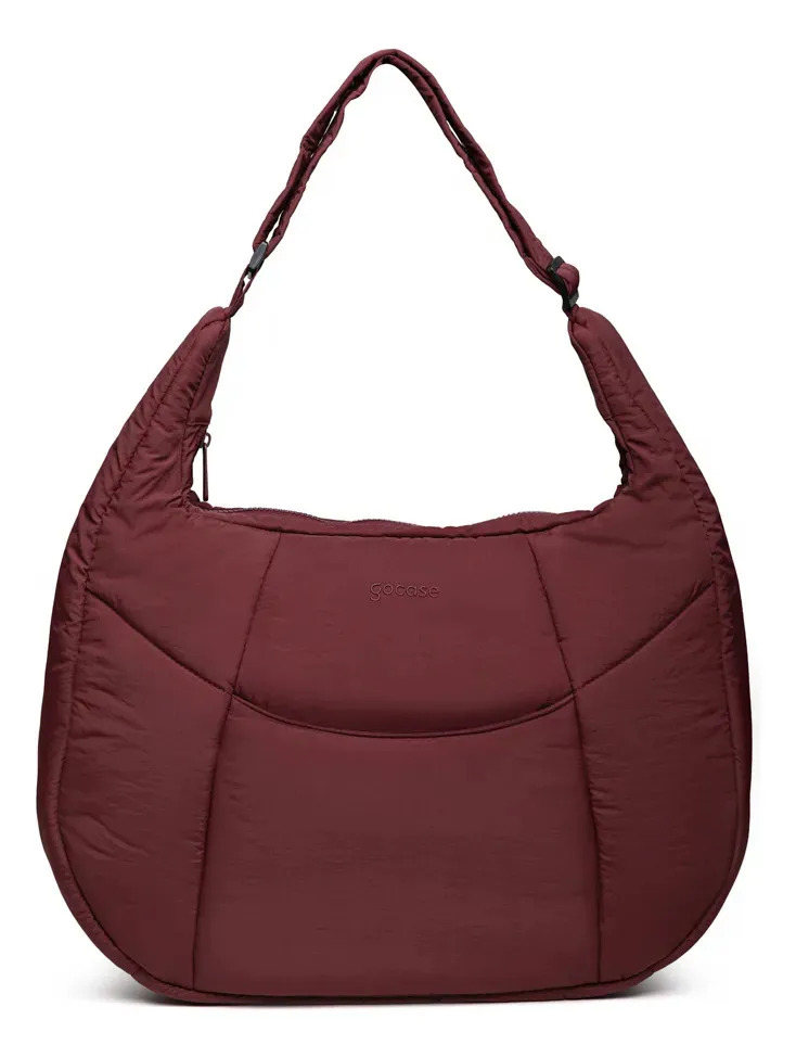 Outlet Bolsa Tote Moon Puffer Gocase Leves Defeitos Vinho