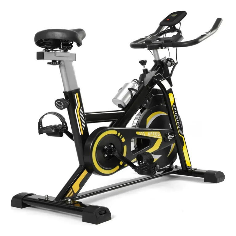 Bicicleta Ergométrica Spinning JAXJON c/ Roda de Inércia 13 kg p/ Até 130 kg – Amarelo