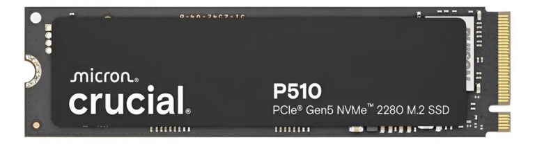 Ssd M2 Nvme 1tb 2280 Crucial P510 Pcie Gen5 Micron 11000mb/s Preto