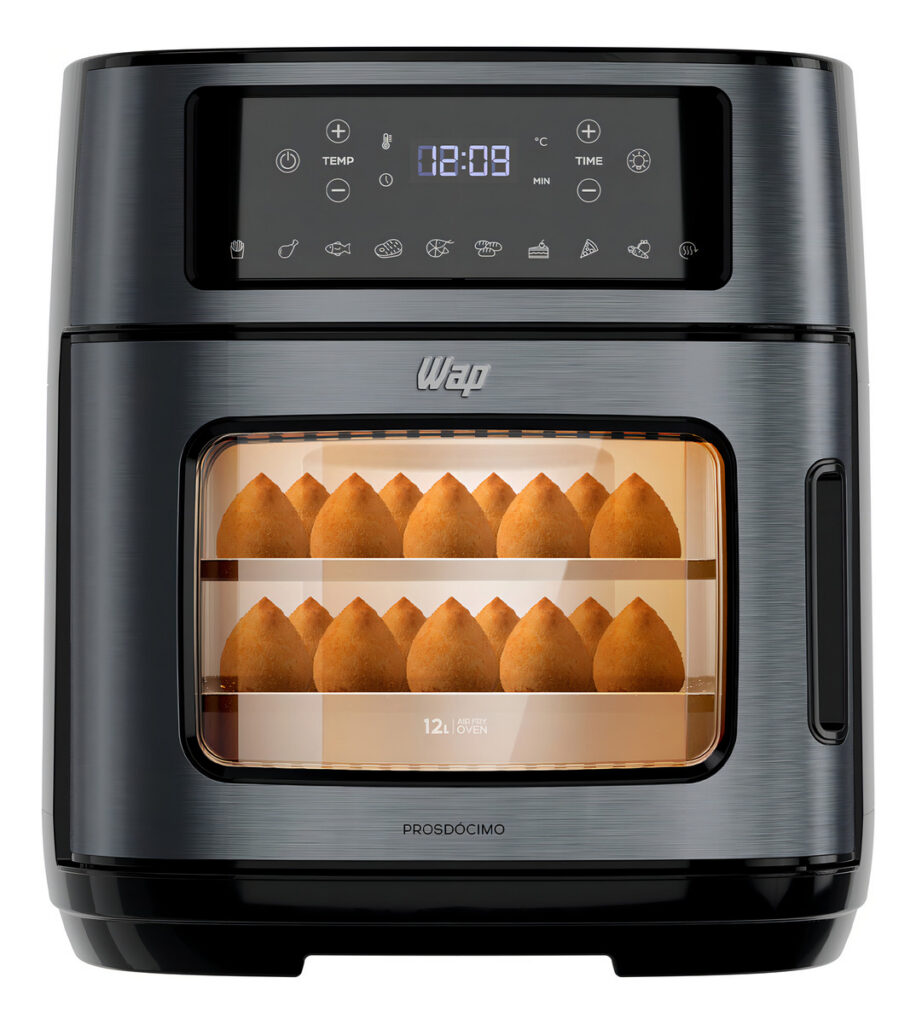 Air Fryer Oven 12L WAP 10 Funções Pré-Programadas Dois Andares Antiaderente GrayStone Fritadeira Elétrica 220V