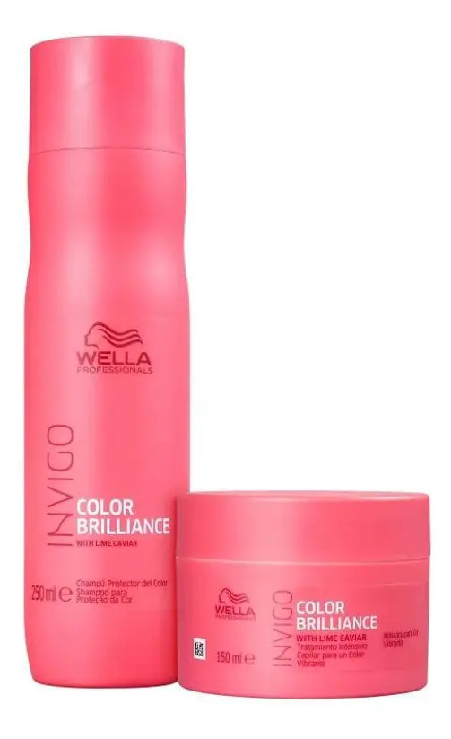Kit Wella Invigo Color Brilliance: Shampoo 250ml e Máscara 150ml para Cabelos Coloridos