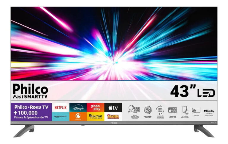 Smart Tv 43” Philco Full Hd Roku Tv Hdr10 Dolby P43cra