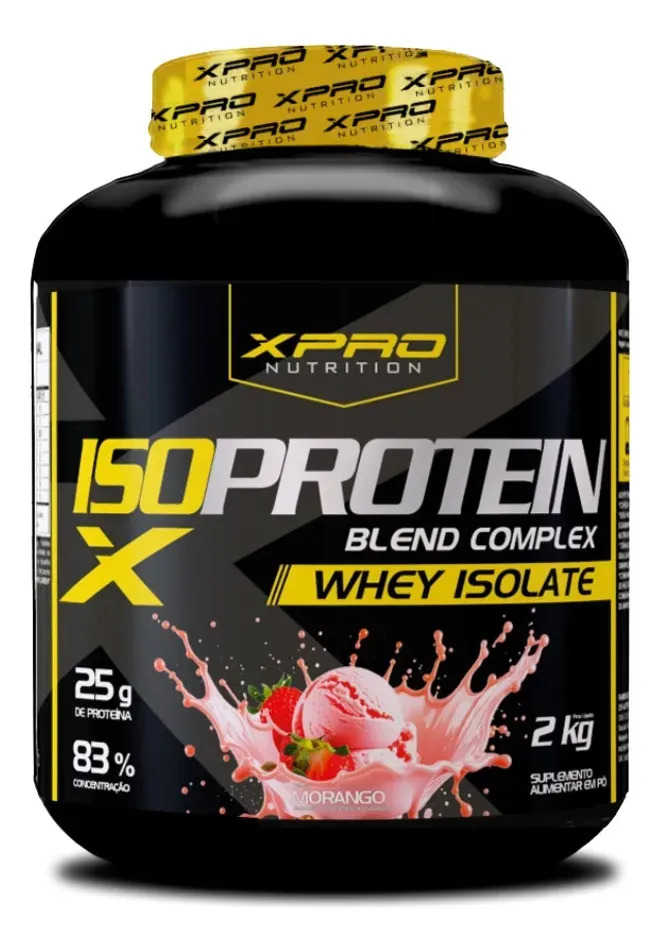 Whey Protein Iso Blend Complex Morango 2kg Zero Açúcar – XPro Nutrition