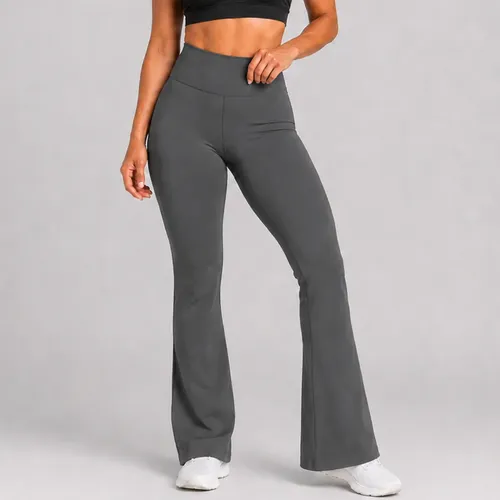 Calça Legging Flare Zero Transparência Cintura Alta Academia