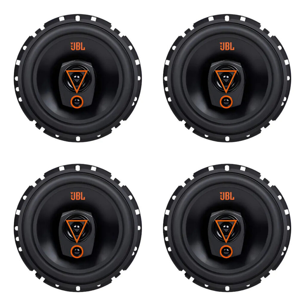 Kit 4 Falantes 6 Polegadas Jbl 6trms80 Triaxial 320w 4 Ohms Preto