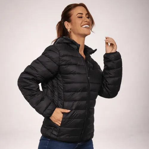 Jaqueta Bobojaco Feminina Puffer Impermeavel Capuz Removível