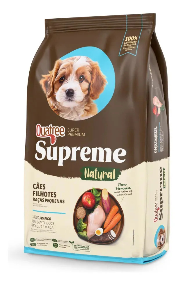 Ração Quatree Supreme Cães Filhotes R.peq Frango e Batata Doce – 10,1kg