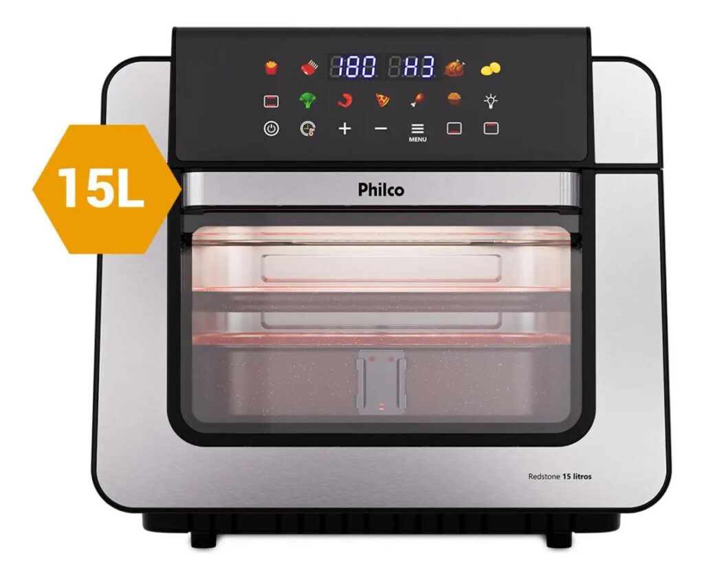 Air Fryer Oven Philco Paf15b 15l Dupla Resistência 1800w