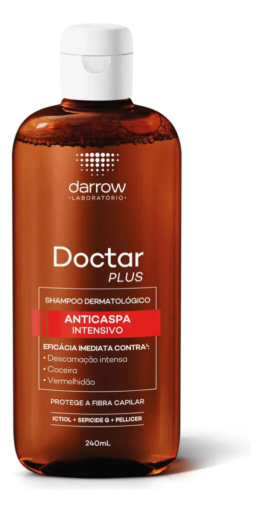 Shampoo anticaspa dermatológico Darrow Doctar Plus 240ml sem sulfatos