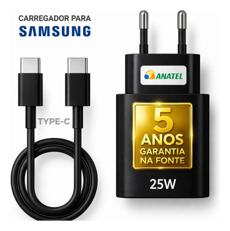 Carregador Super Rápido 25w Para Samsung Galaxy S24 S23 S22 S21 S20 Fe Ultra Motorola M22 M31 M32 M62 M63 M64 G15 Xiaomi Redmi Note 12 13 14 15 LG – Super Fast Cabo Blindado Tipo Usb C -Dtimp