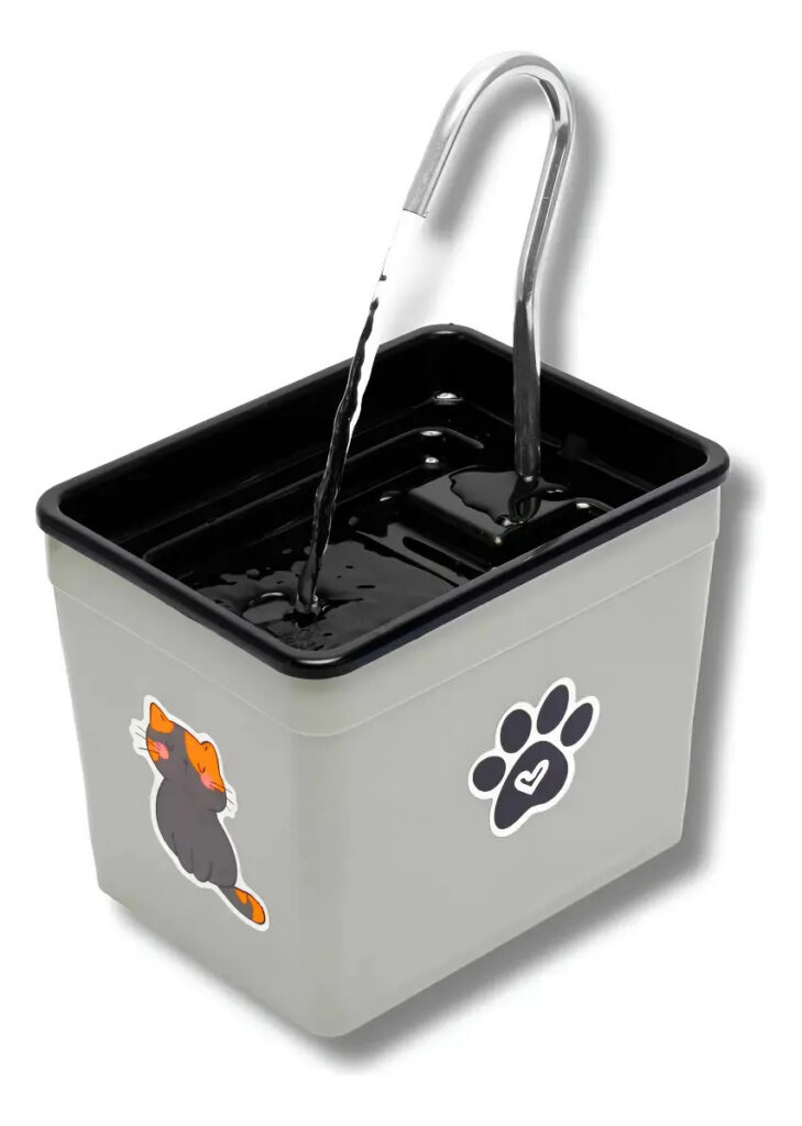 Bebedouro Automático Fonte De Água Pet Gatos Cachorros Torneira Alumínio Cascata Silencioso Pote Tigela Vasilha Bebedor Água Corrente Bomba 1,8L Bivolt