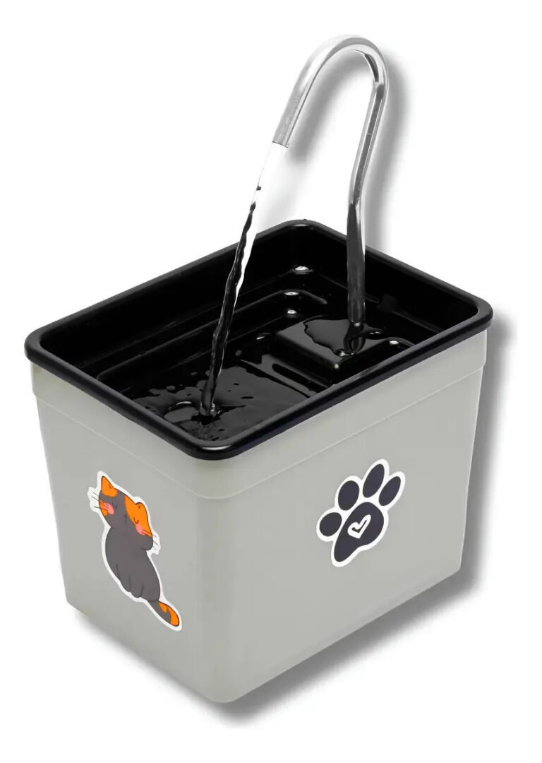 Bebedouro Automático Fonte De Água Pet Gatos Cachorros Torneira Alumínio Cascata Silencioso Pote Tigela Vasilha Bebedor Água Corrente Bomba 1,8L Bivolt