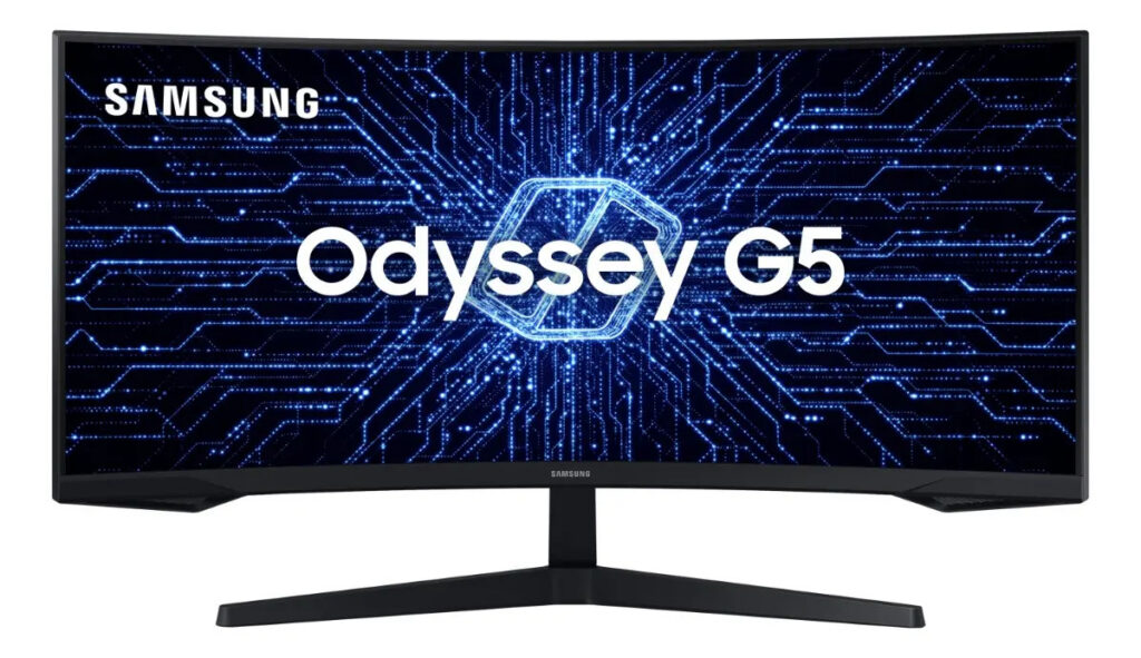 Monitor Gamer Curvo Samsung Odyssey 34″ G5 165 Hz 1ms Ultrawide Preto