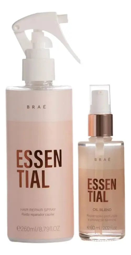Kit Braé Essential Óleo e Sérum para Cabelos Danificados com Ácido Hialurônico