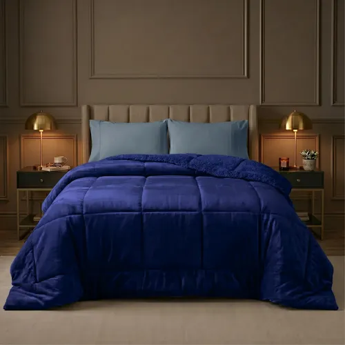 Coberdrom Sherpa Dupla Face Plush 600 Fios Inverno Quentinho
