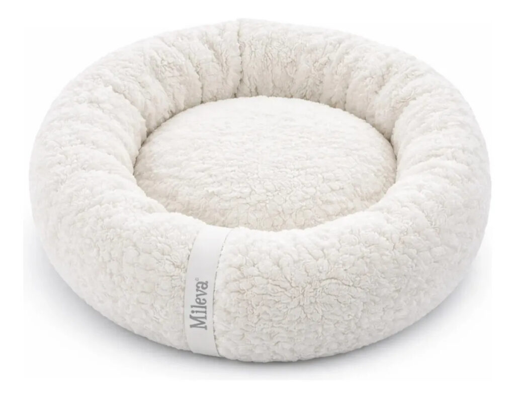 Cama De Gato Caminha Nuvem Ninho Pet Soft Redonda 50x50cm Cor Sherpa