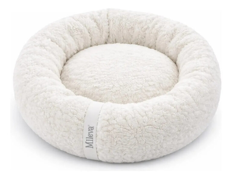 Cama De Gato Caminha Nuvem Ninho Pet Soft Redonda 50x50cm Cor Sherpa