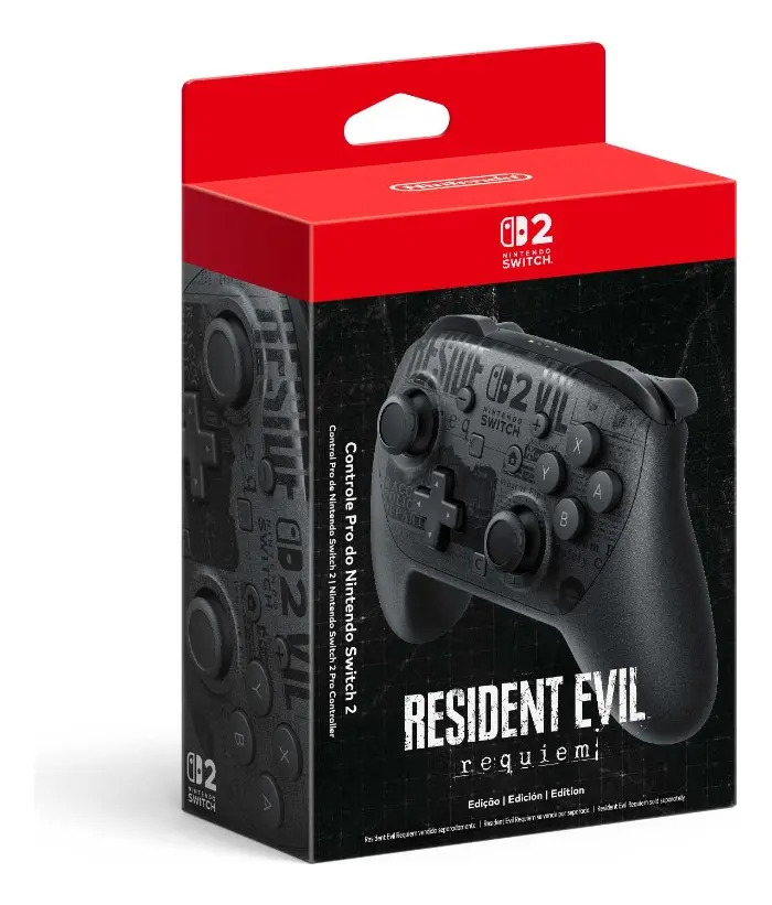 Controle Para Switch 2 Pro Resident Evil Requiem Nintendo Preto