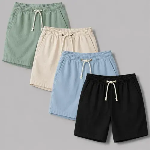 Kit 4 Shorts Masculino Bermuda Linho Verão Envio Rápido