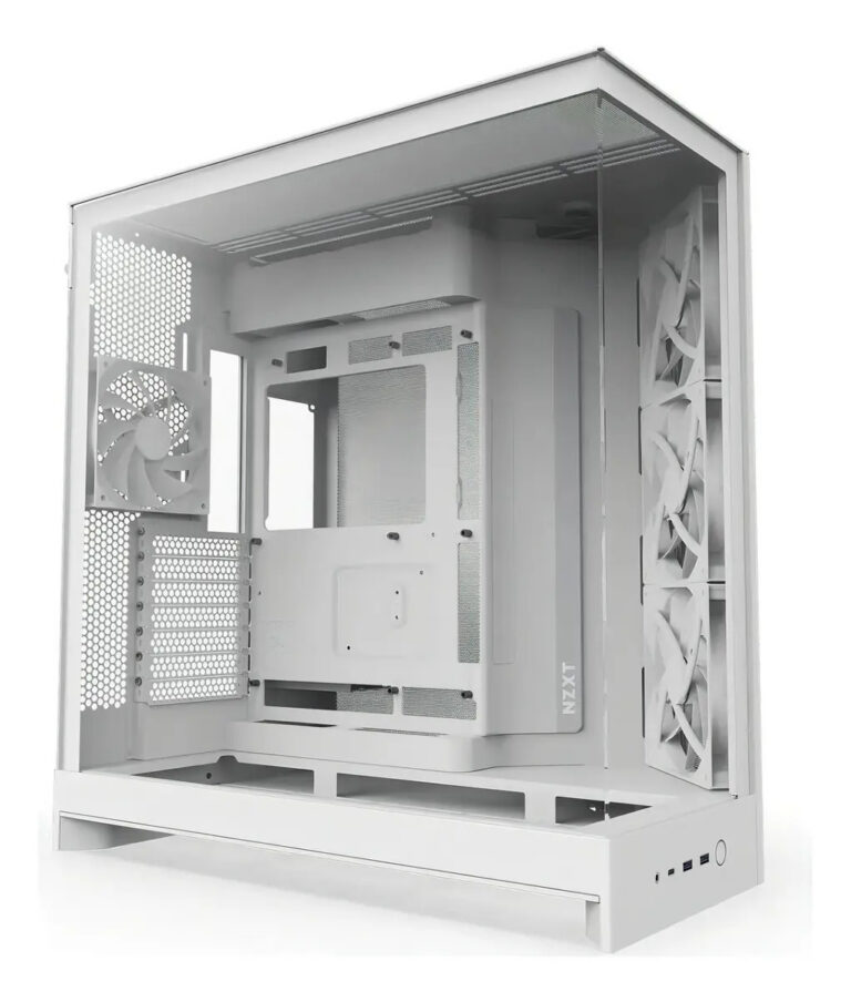 Gabinete Nzxt H9 Flow Branco Com 4 Fans