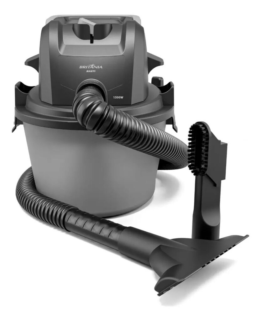 Aspirador De Pó E Água Britânia 6l 1500w Bas71 Cinza 220V