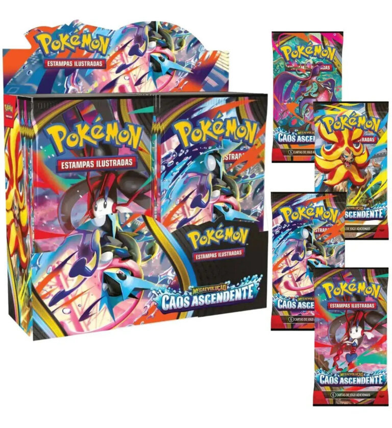 Box Display 216 Cartas Pokémon Me04 Caos Ascendente Copag