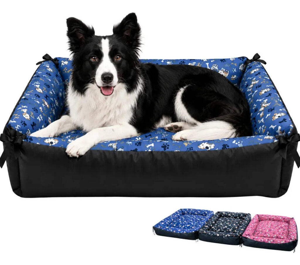 Colchão Cama Cachorro Grande Colchonete Pet 90×60 Sofá Caminha Lavável Base Impermeável – Patas Fiéis