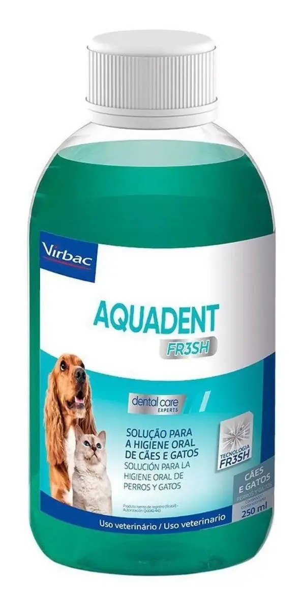 Aquadent Combate Mal Hálito Higiene Cachorro E Gato – Virbac