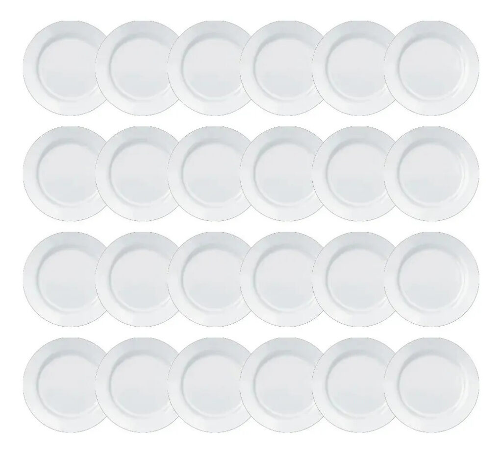 Conjunto Prato Opaline Menu Raso 24pçs