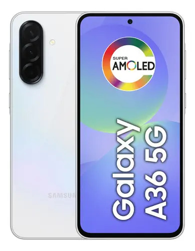 Smartphone Samsung Galaxy A36 5G 128GB 6GB RAM Câmera Tripla de até 50MP Selfie de 12MP IP67 Super AMOLED 6.7” NFC Recursos AI Android e Segurança Snapdragon – Branco