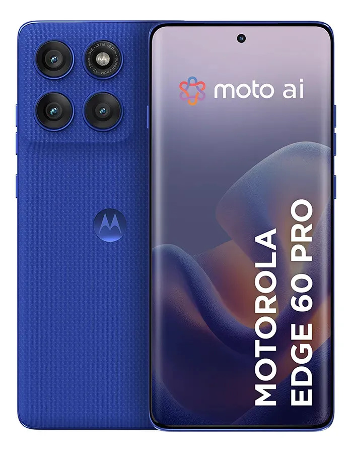 Smartphone Motorola Edge 60 Pro 5g – 256gb 24gb (12gb Ram+12gb Ram Boost), Tela Quad-curve Moto Ai 50mp Sony Camera Ultrarresistencia Militar Ip68 + Ip69 – Azul