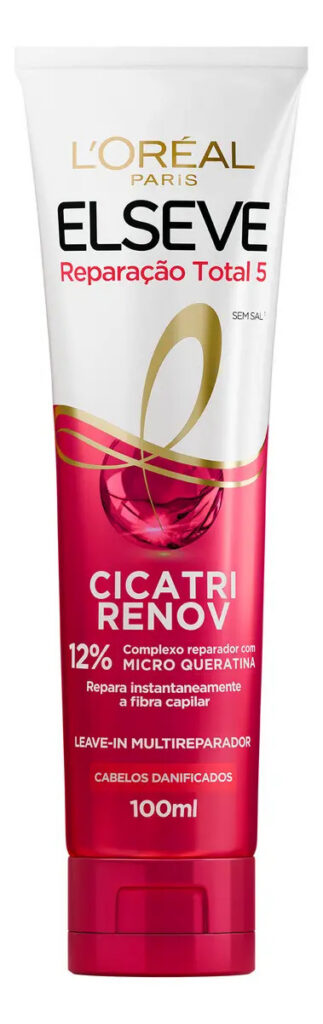 Leave-in de Tratamento com Reparação Imediata 10 em 1 e Proteção Térmica Elseve Cicatri Renov L’Oréal Paris 100ml