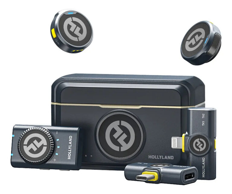 Microfone de lapela Hollyland Lark M2 Lark M2 Combo Preto.