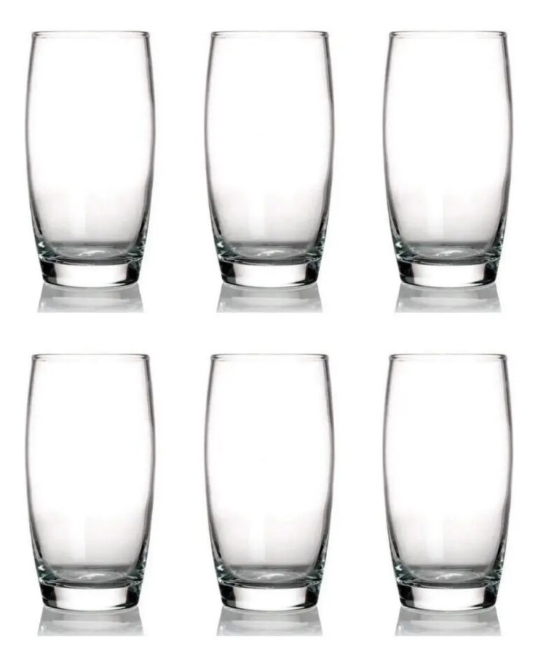 Kit 6 Copos Oca Nadir 300ml Vidro para Água e Suco