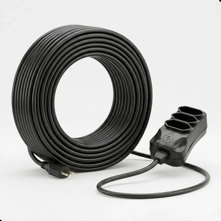 Extensão Elétrica 30 Metros Reforçada 3 Tomadas Cabo Resistente 10a 20a Bivolt Uso Profissional Residencial Obra Alta Durabilidade