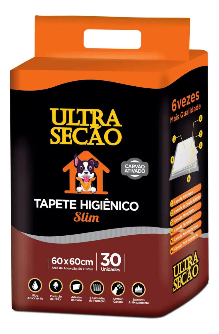 Tapete Higiênico Ultra Secão Great Pets com Carvão Ativado para Gatos e Cachorros (30 Unidades)