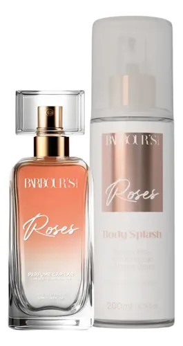 Kit Perfume Capilar E Body Splash Roses Barbours